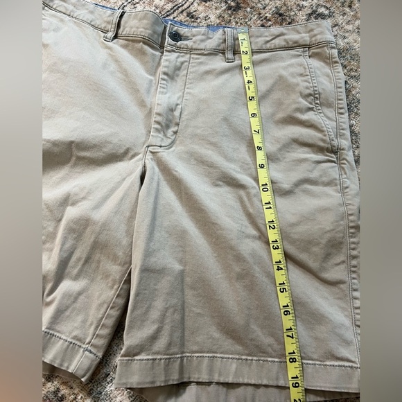 L.L.Bean Mens Taupe Flat Front Shorts Classic Style Cotton Streetwear Outdoor 38 - Picture 2 of 14